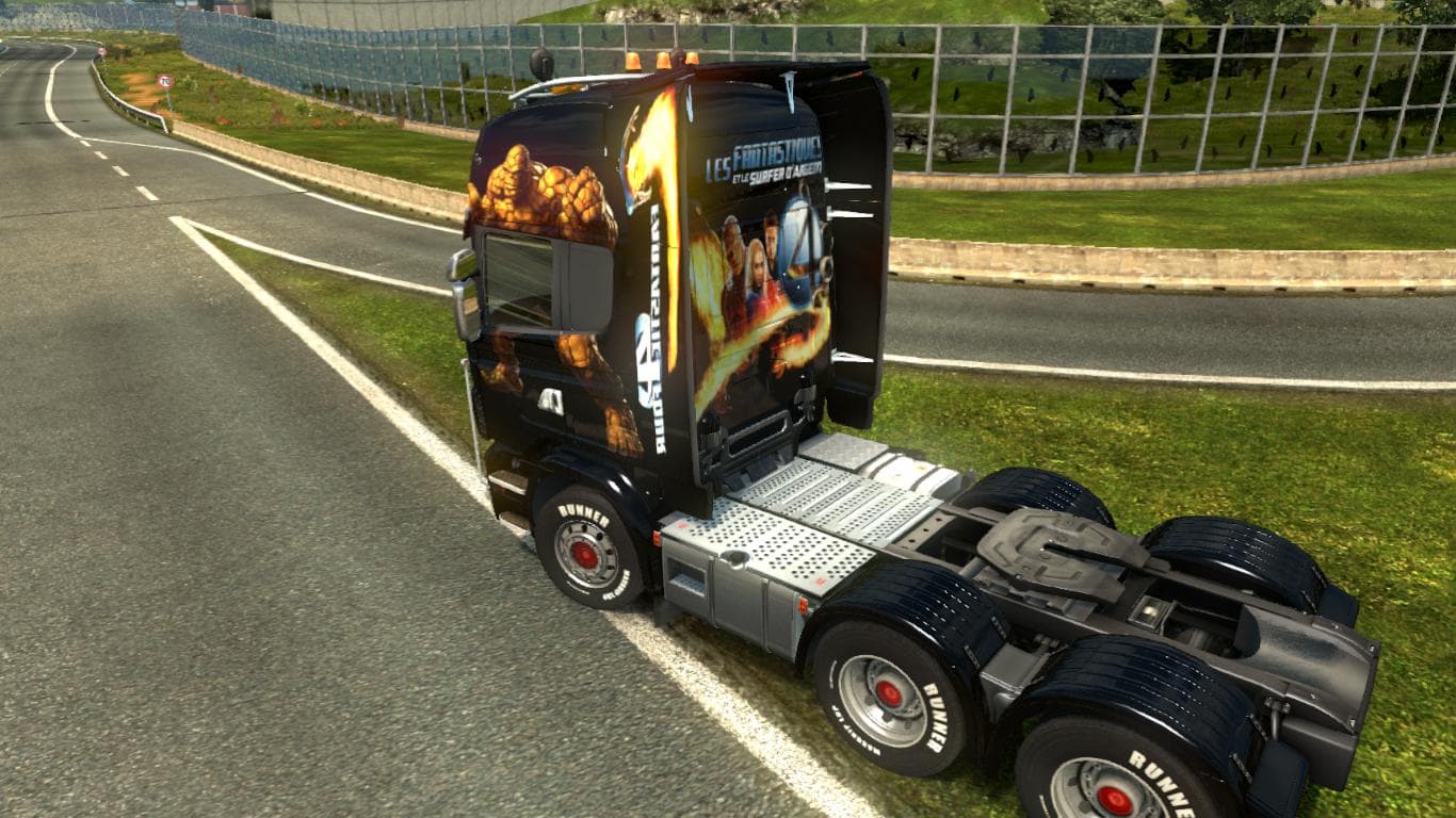 FANTASTIC FOUR SKIN FOR SCANIA TRUCKS – Skins mod for Euro Truck Simulator 2