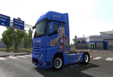 MERCEDES MP4 KANCOLLE AND LOVE LIVE SKIN – Skins mod for Euro Truck Simulator 2