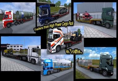 TRAILERS FROM DLC HIGH POWER CARGO PACK IN TRAFFIC – Trailers mod for Euro Truck Simulator 2