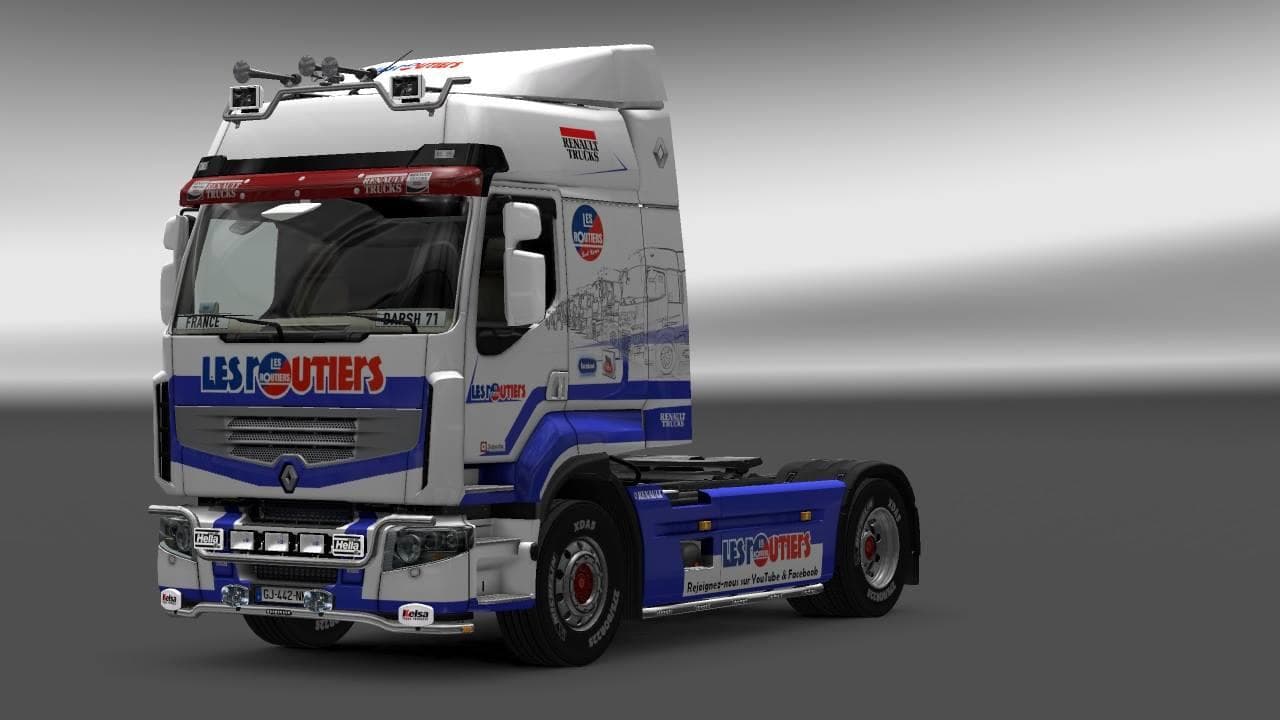 RENAULT PREMIUM LES ROUTIERS SONT SYMPA SKIN – Skins mod for Euro Truck Simulator 2
