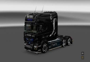 SCANIA RS EXC LONGLINE (RJL) TIESTO SKIN – Skins mod for Euro Truck Simulator 2