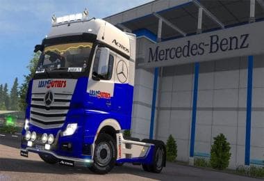 SKIN MERCEDES ACTROS MPIV LES ROUTIERS SONT SYMPA SCS MODEL – Skins mod for Euro Truck Simulator 2