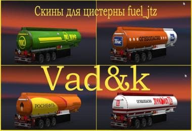 SKINS RUSSIAN COMPANIES FOR TANKS FUEL JTZ – Skins mod for Euro Truck Simulator 2