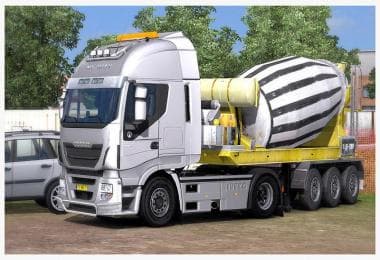 ACTIVE CONCRETE MIXER TRAILER – Trailers mod for Euro Truck Simulator 2