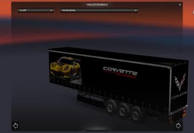 DC-C7 VETTE RACING TRAILER SKIN V1 – Skins mod for Euro Truck Simulator 2