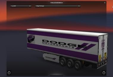 DC-DODGE CHALLENGER TRAILER SKIN 01 V02 – Skins mod for Euro Truck Simulator 2
