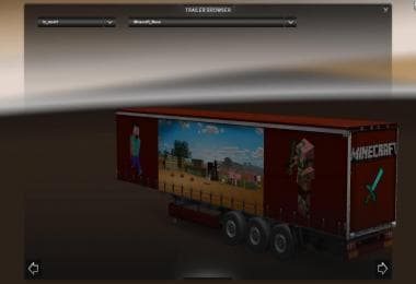 DC-MINECRAFT STEVE TRAILER SKIN V1 – Skins mod for Euro Truck Simulator 2