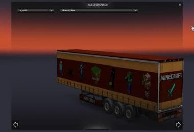 DC-MINECRAFT STEVE TRAILER SKIN V2 – Skins mod for Euro Truck Simulator 2