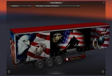 USMC TRAILER SKIN V2 – Skins mod for Euro Truck Simulator 2