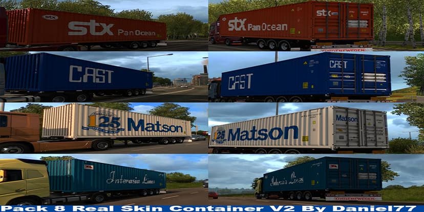 PACK DI TRAILER CONTAINER CON REALI SKIN – ETS2 Trailers Mod | ETS2 Modspot